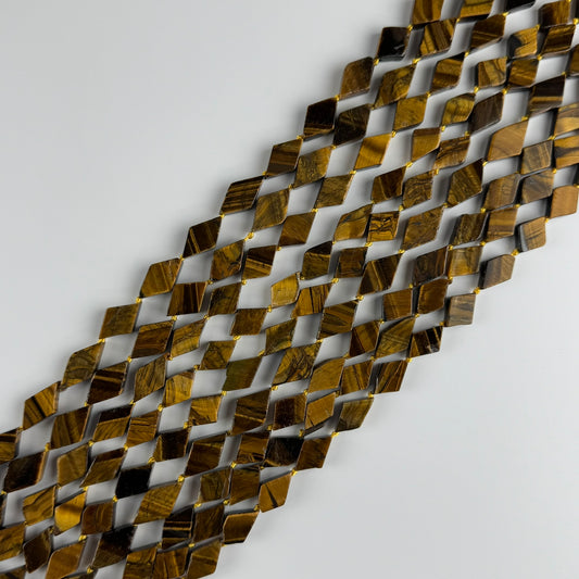 Tiger's Eye Lozenge Beads (AB Quality)