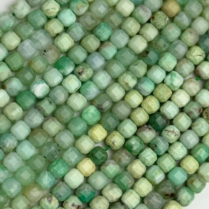 Chrysoprase Beads - Faceted Square