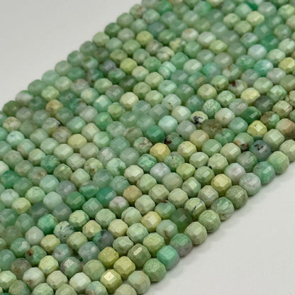 Chrysoprase Beads - Faceted Square