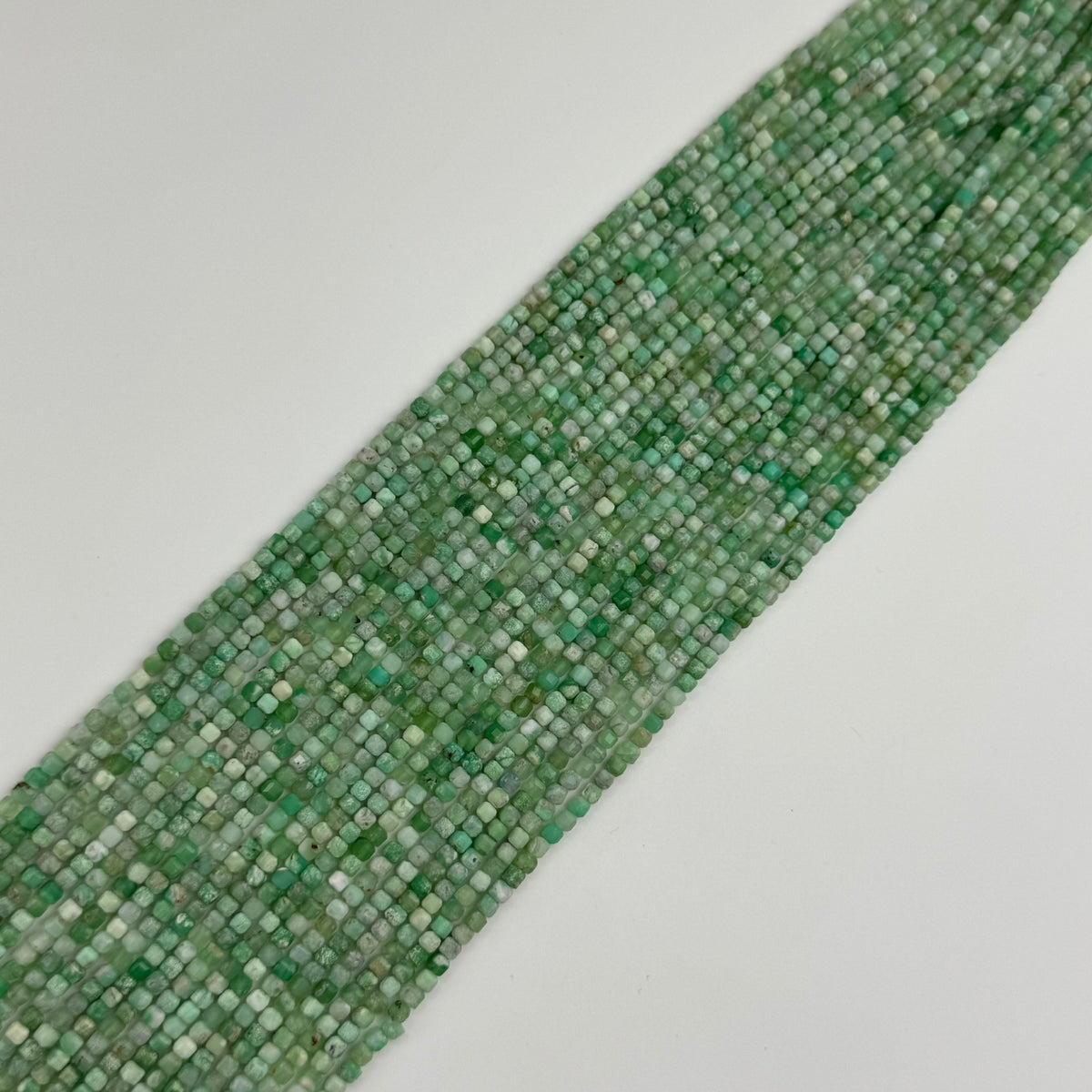 Chrysoprase Beads - Faceted Square