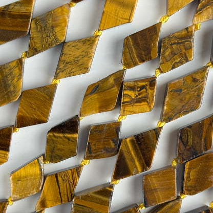 Tiger's Eye Lozenge Gemstone Beads - (AB Quality)