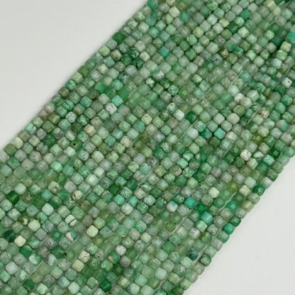 Chrysoprase Beads - Faceted Square