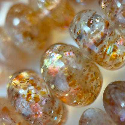 Sunstone Polished Rondelle Beads – Natural Gemstone