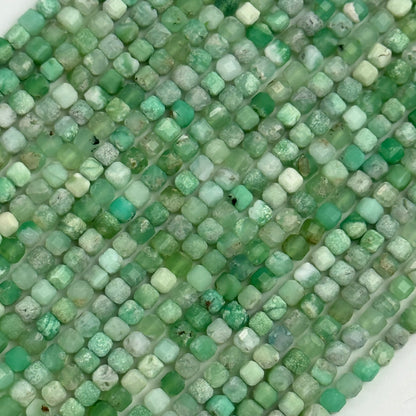 Chrysoprase Beads - Faceted Square
