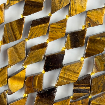 Tiger's Eye Lozenge Gemstone Beads - (AB Quality)