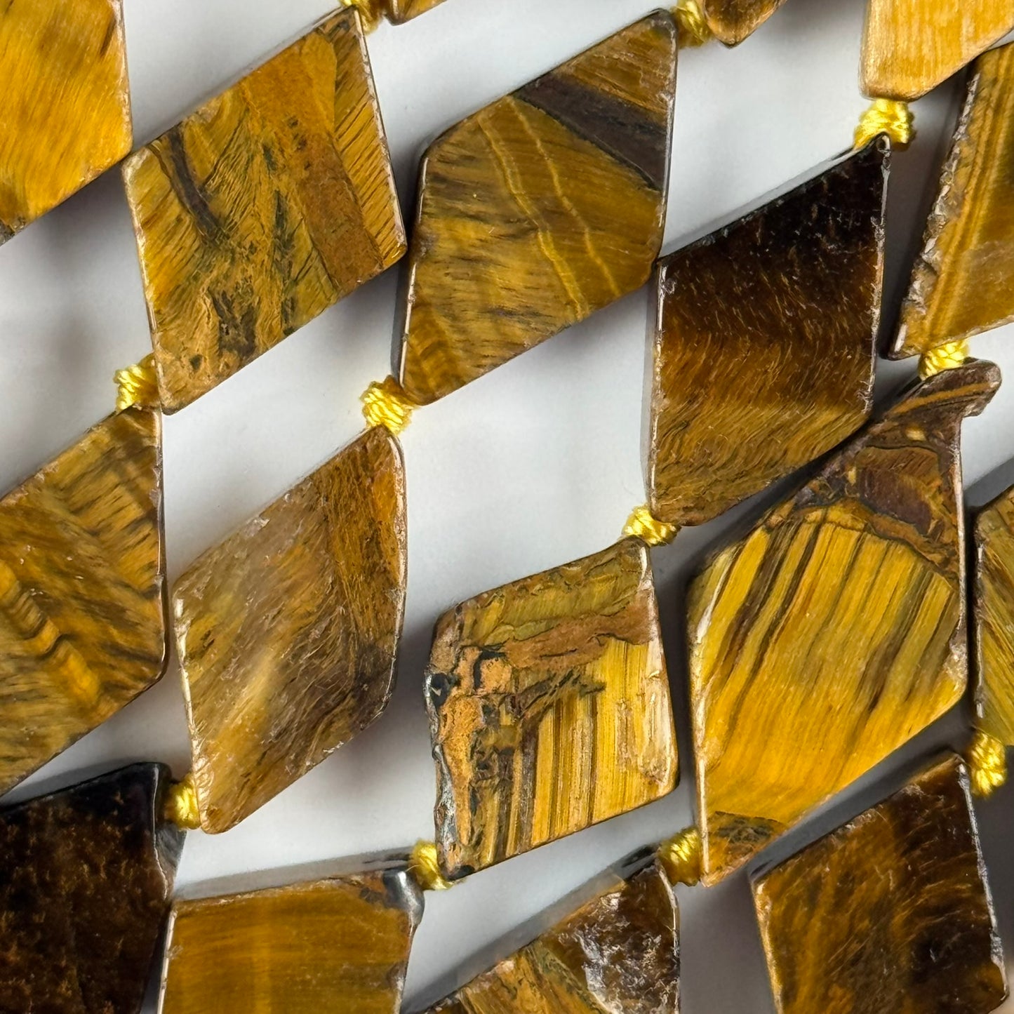 Tiger's Eye Lozenge Beads (AB Quality)