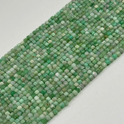 Chrysoprase Beads - Faceted Square