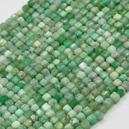 Chrysoprase Beads - Faceted Square
