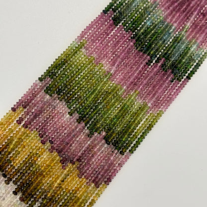 Multicolor Tourmaline Space Ship Beads – Natural Gemstone