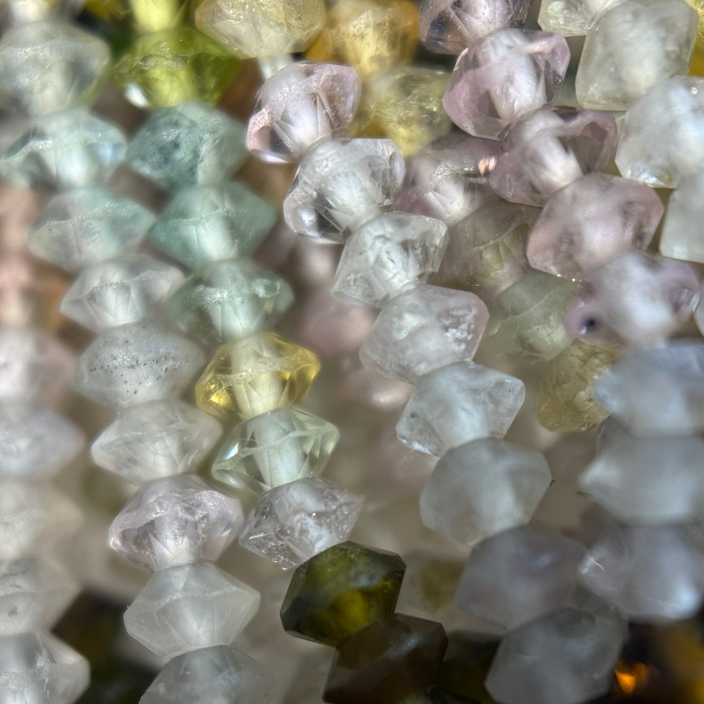 Multicolor Tourmaline Space Ship Beads – Natural Gemstone