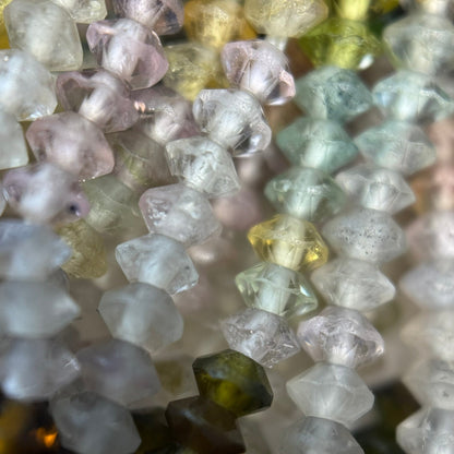 Multicolor Tourmaline Space Ship Beads – Natural Gemstone
