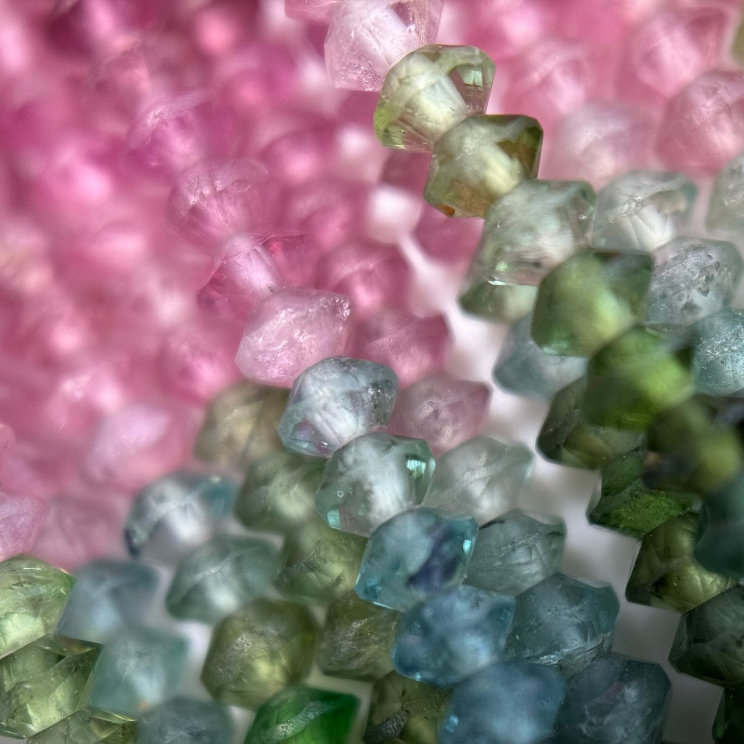 Multicolor Tourmaline Space Ship Beads – Natural Gemstone