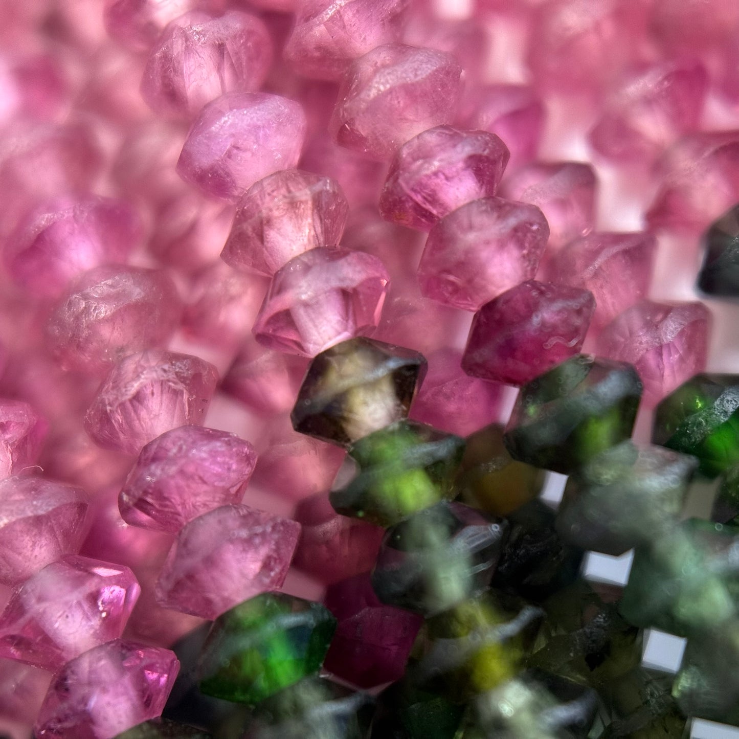 Multicolor Tourmaline Space Ship Beads – Natural Gemstone