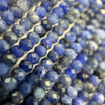 Faceted Sodalite Rondelle Beads