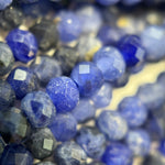 Faceted Sodalite Rondelle Beads