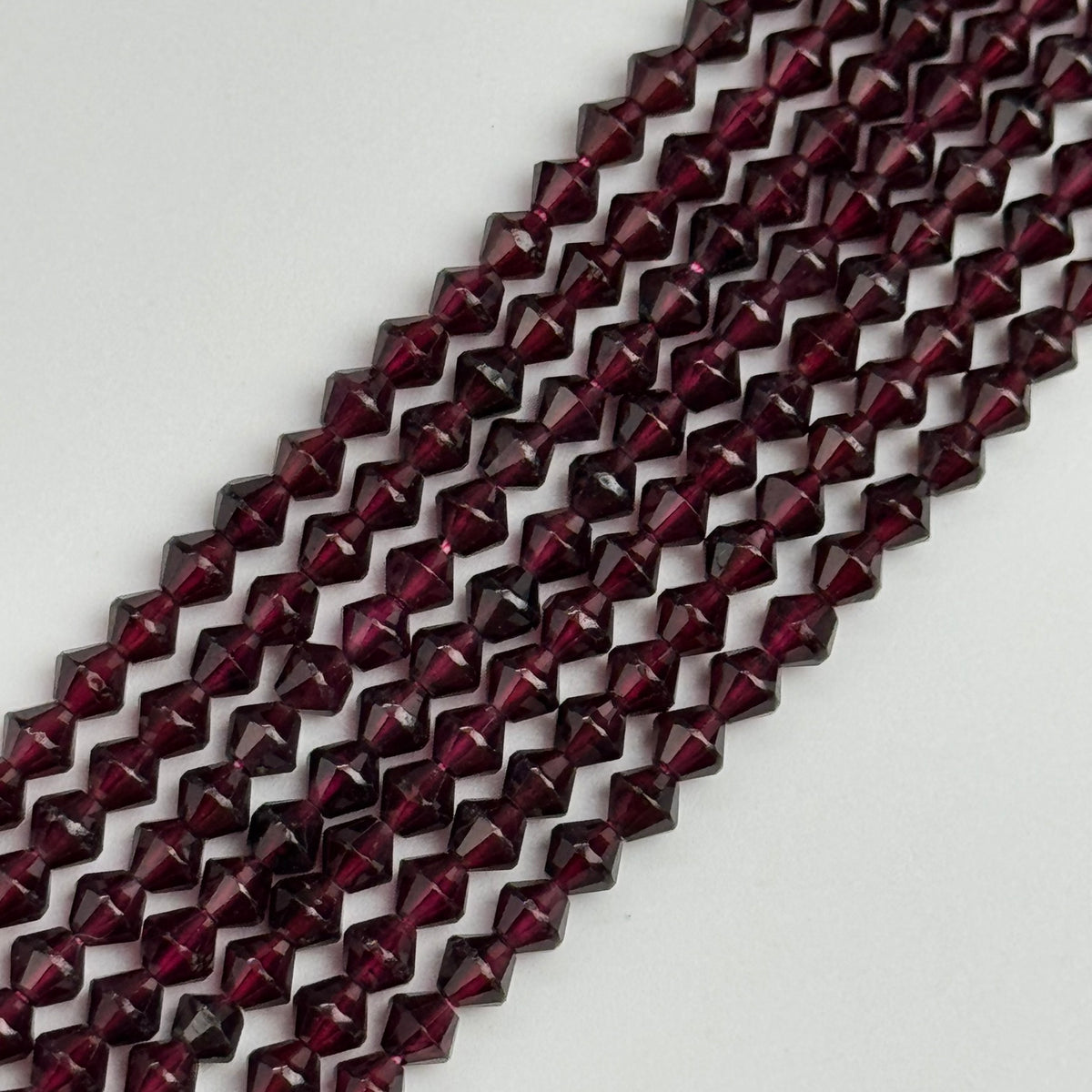 Faceted Garnet Beads - Space Ship