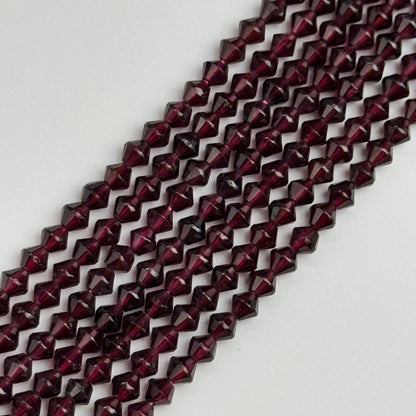 Faceted Garnet Beads - Space Ship