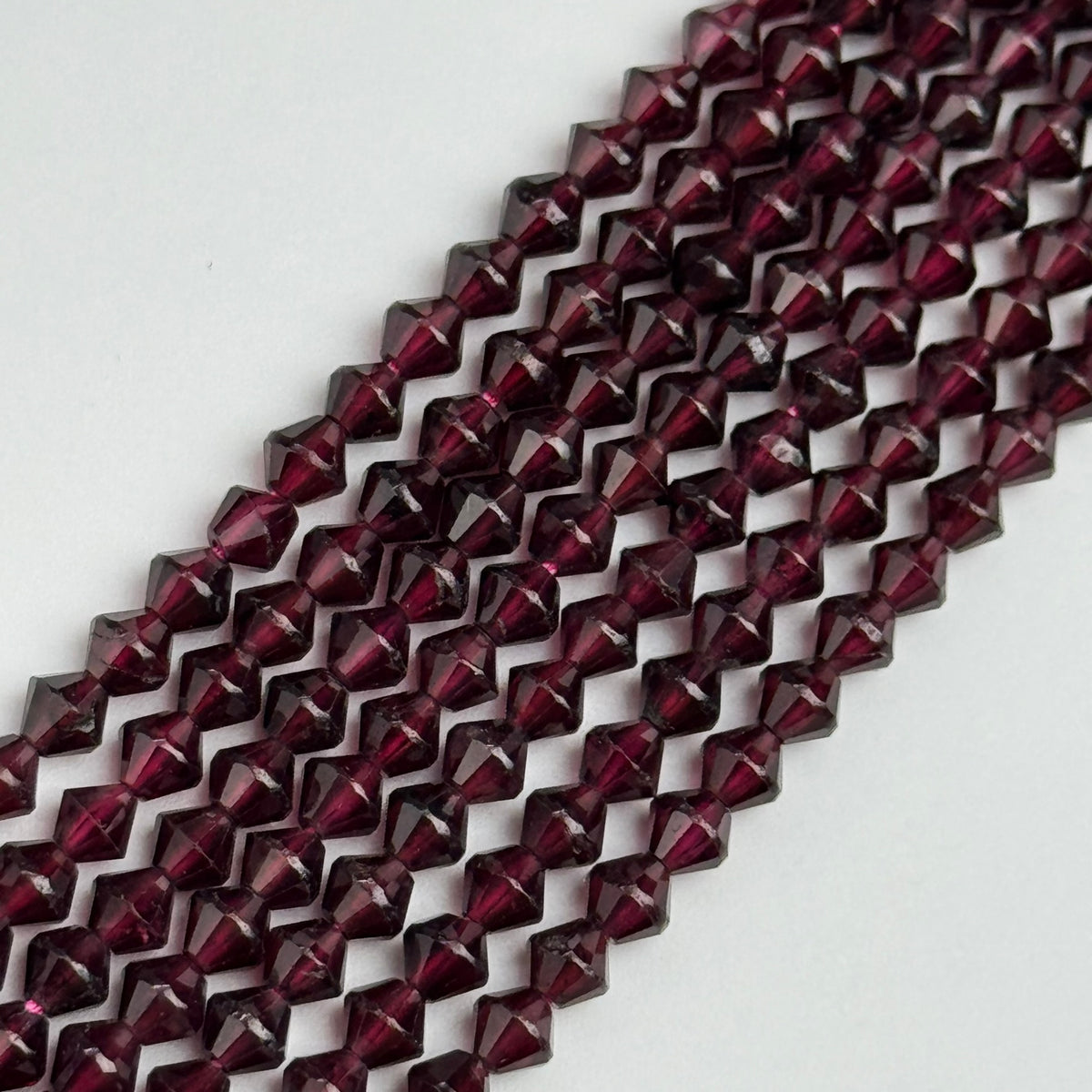 Faceted Garnet Beads - Space Ship