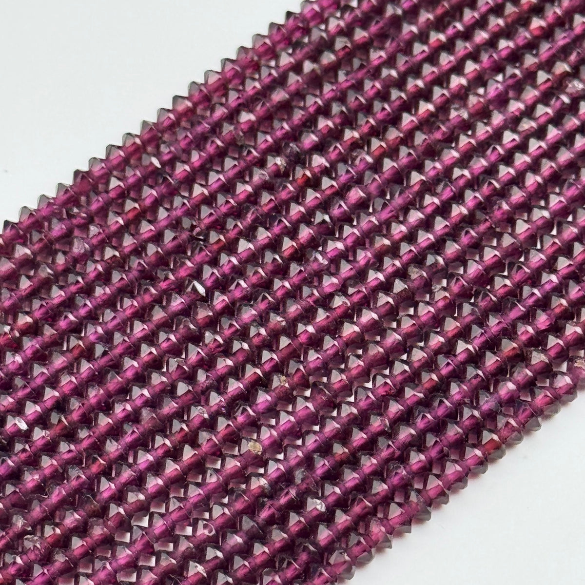 Faceted Garnet Beads - Space Ship
