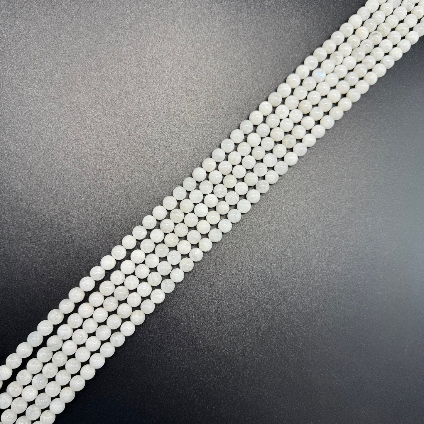 Moonstone Polished Round Beads - (A Quality)