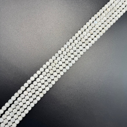 Moonstone Polished Round Beads - (A Quality)