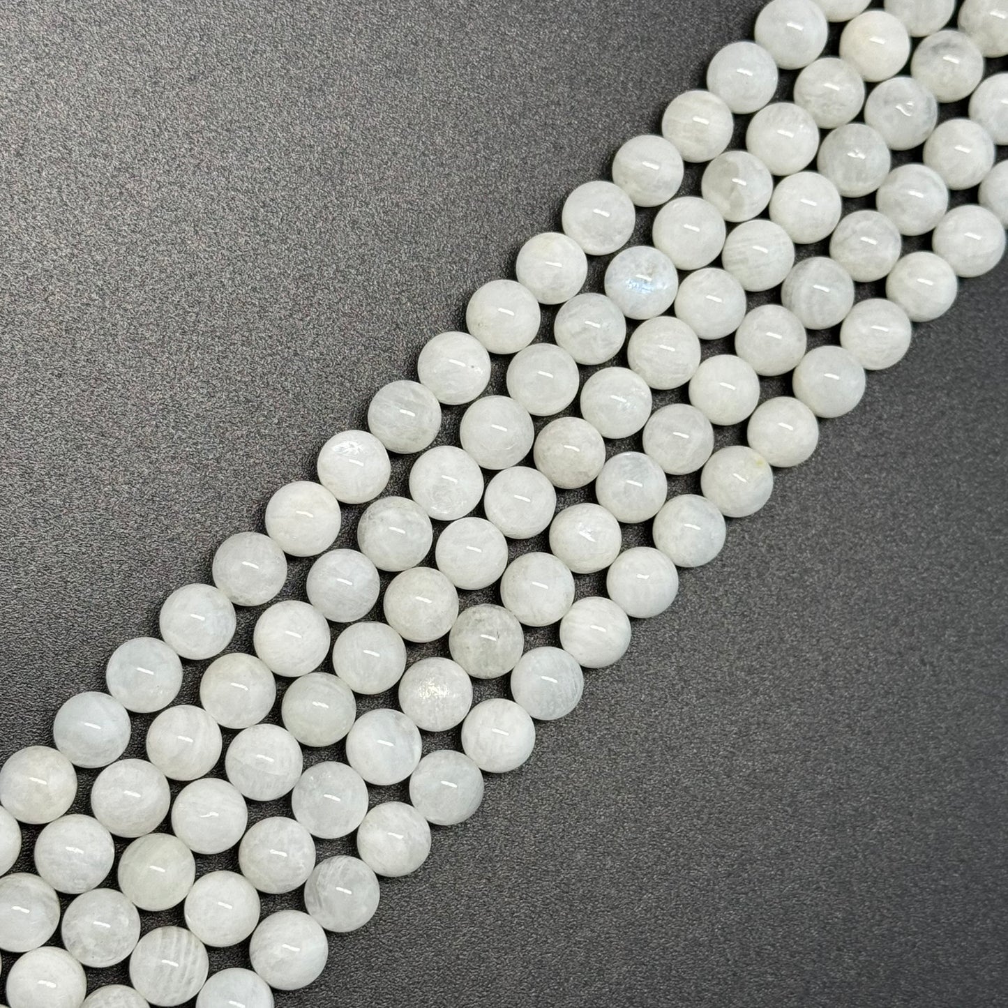 Moonstone Polished Round Beads - (A Quality)