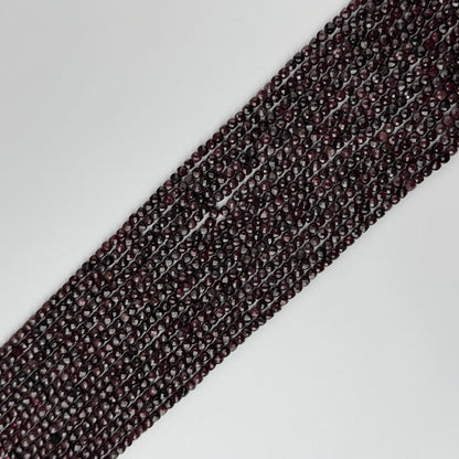 Faceted Garnet Beads - Square Shape (AAAA Quality)