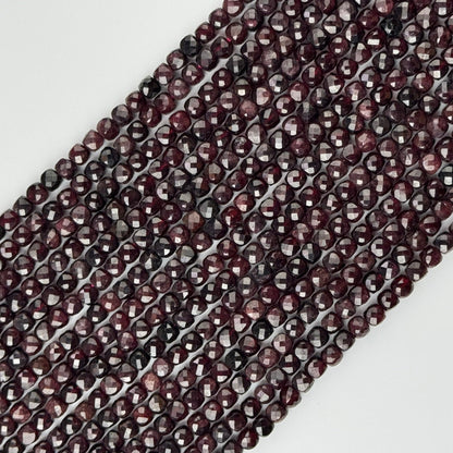 Faceted Garnet Beads - Square Shape (AAAA Quality)