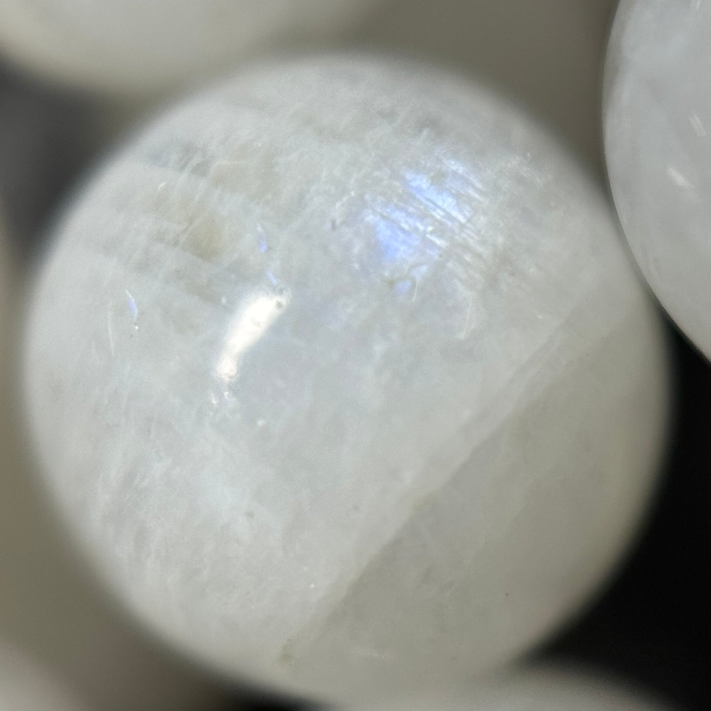 Moonstone Polished Round Beads - (A Quality)