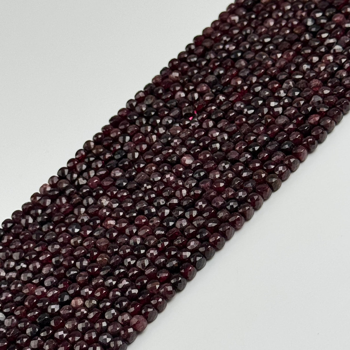 Faceted Garnet Beads - Square Shape (AAAA Quality)