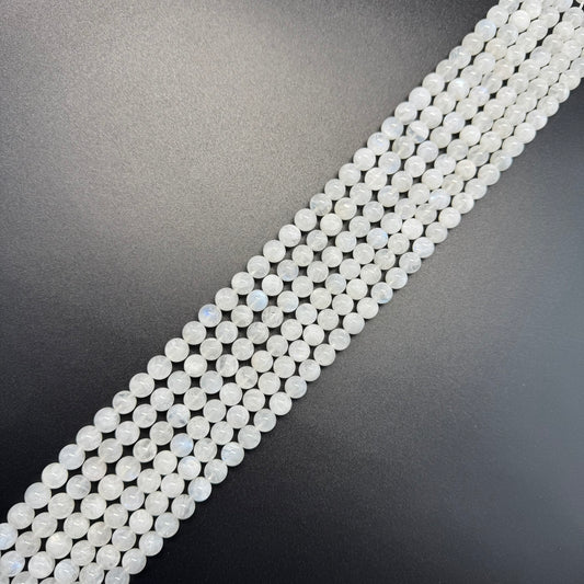 Moonstone Polished Round Beads - (AAAA+ Quality)