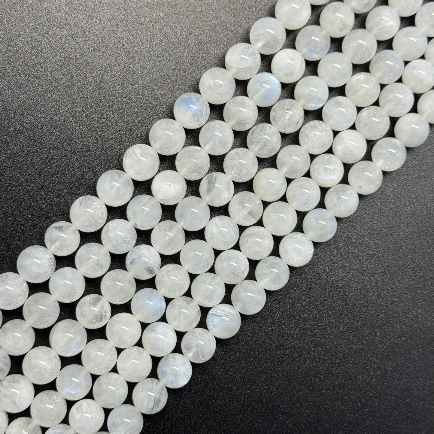 Moonstone Polished Round Beads - (AAAA+ Quality)