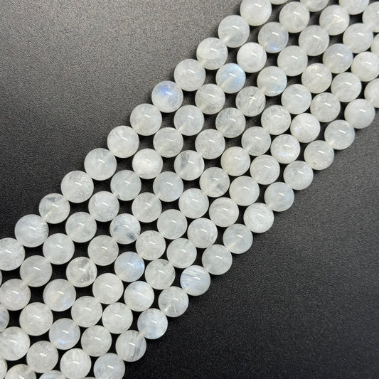 Moonstone Polished Round Beads - (AAAA+ Quality)