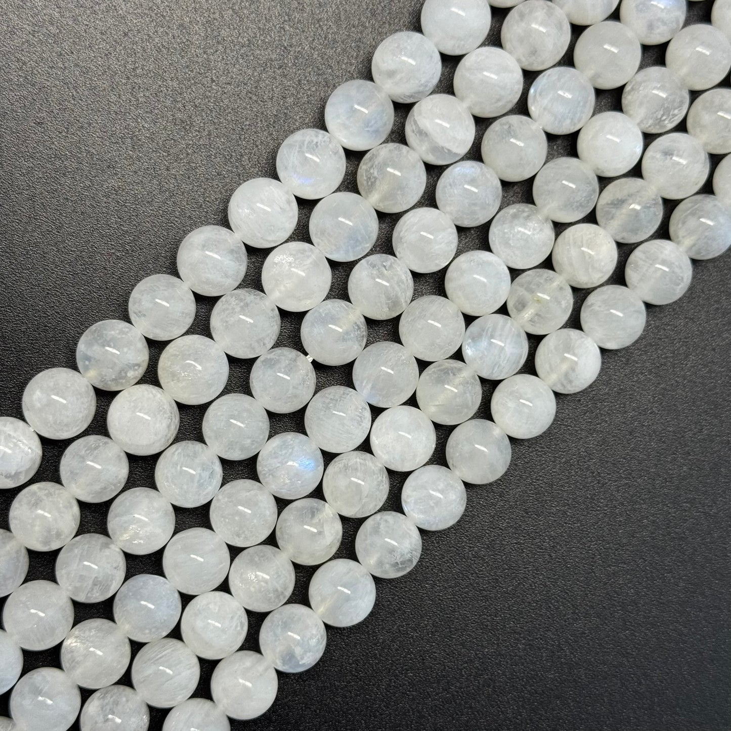 Moonstone Polished Round Beads - (AAAA+ Quality)