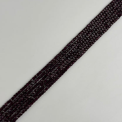 Faceted Garnet Beads - Square Shape (AAAA Quality)