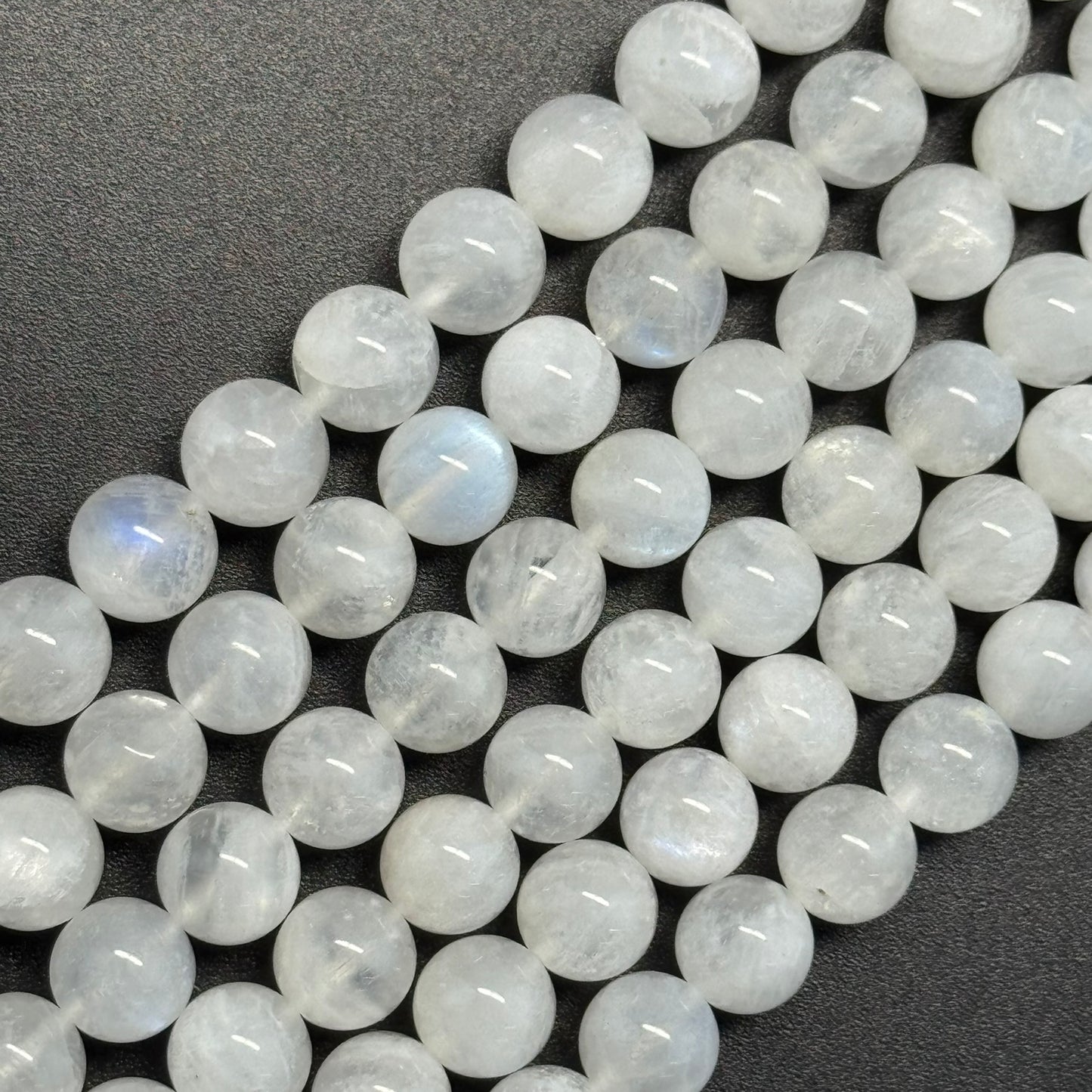 Moonstone Polished Round Beads - (AAAA+ Quality)