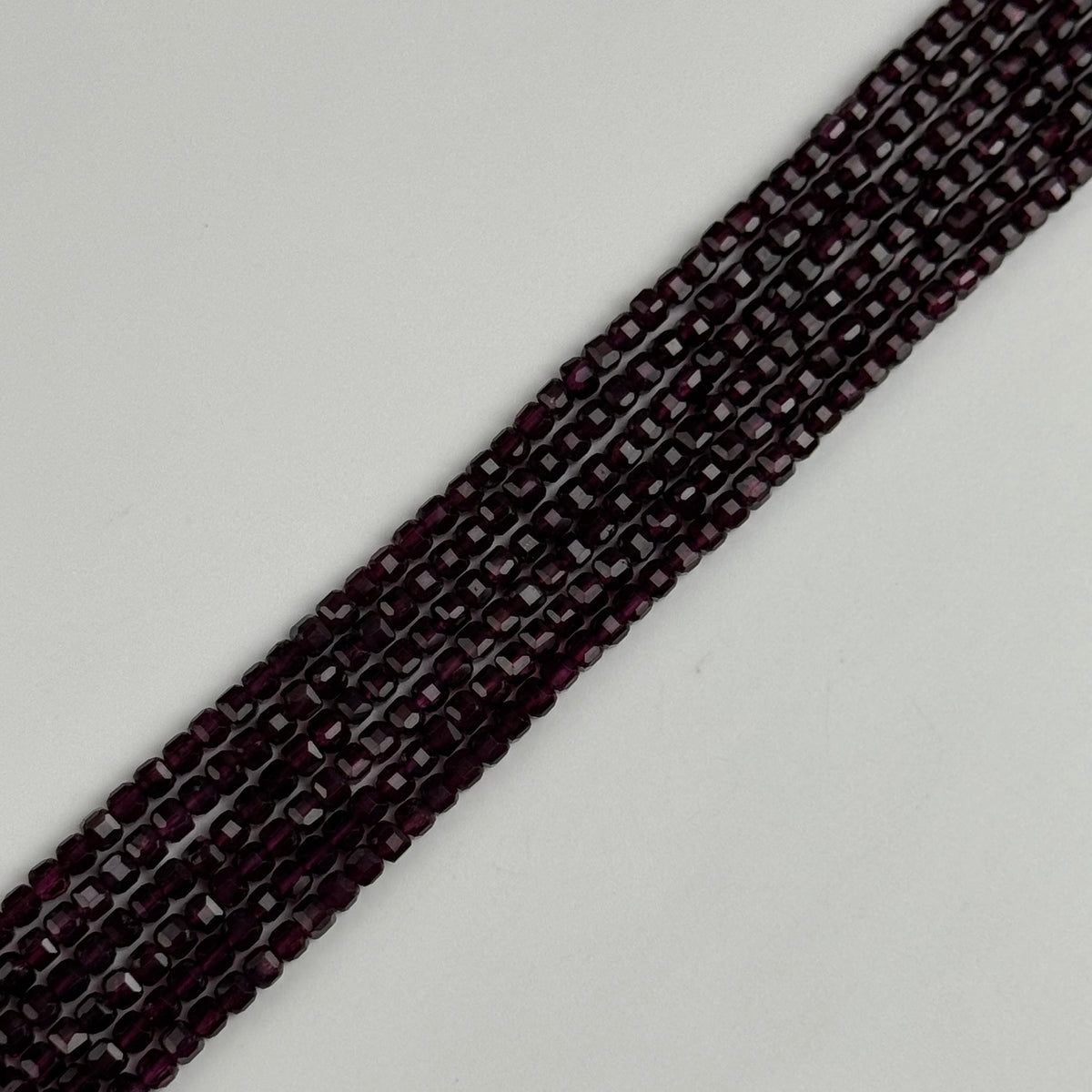 Faceted Garnet Beads - Square Shape (AAAA Quality)