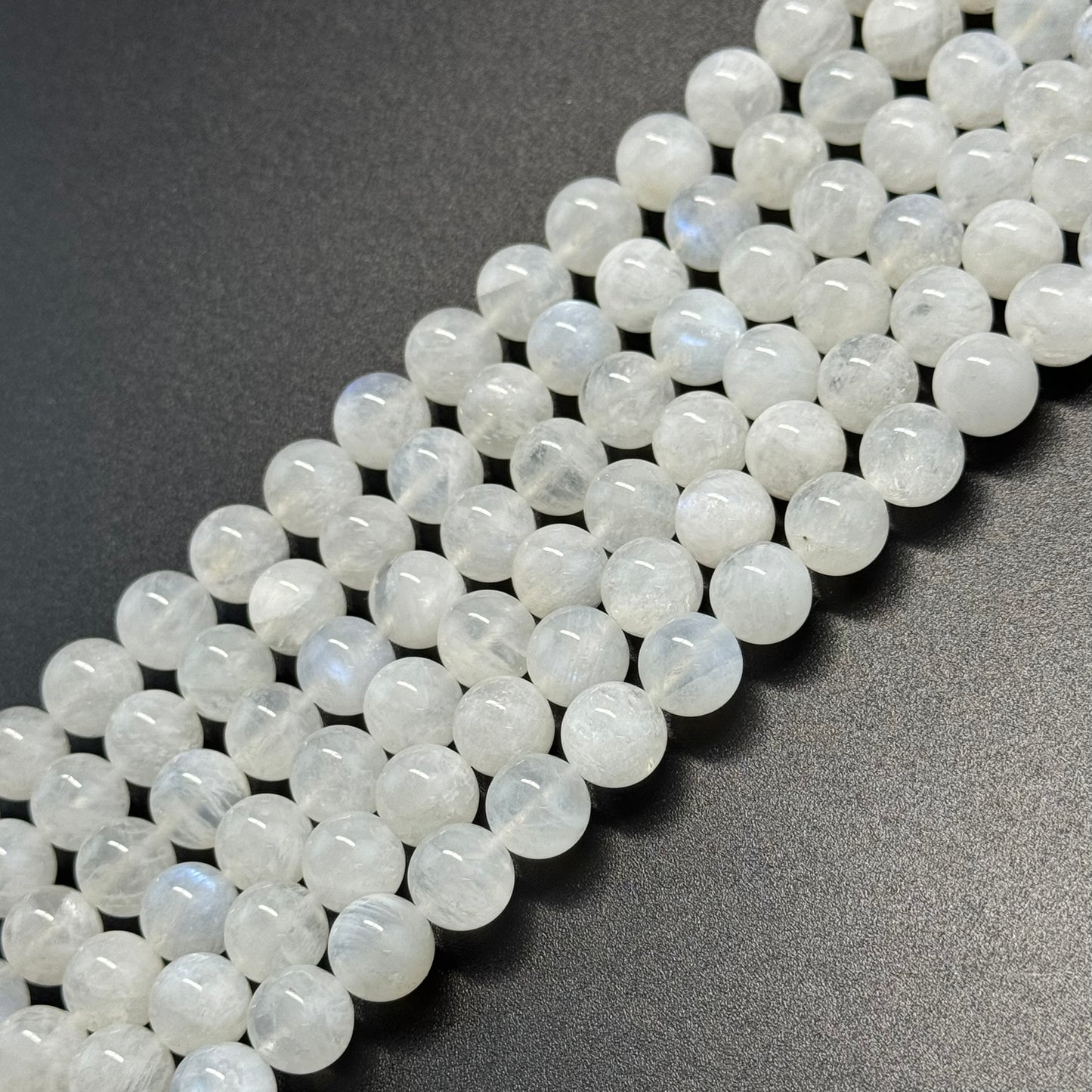 Moonstone Polished Round Beads - (AAAA+ Quality)