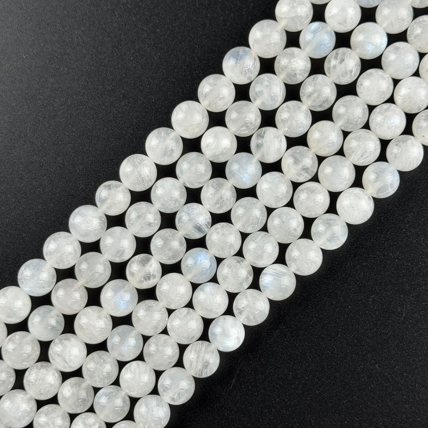 Moonstone Polished Round Beads - (AAAA+ Quality)