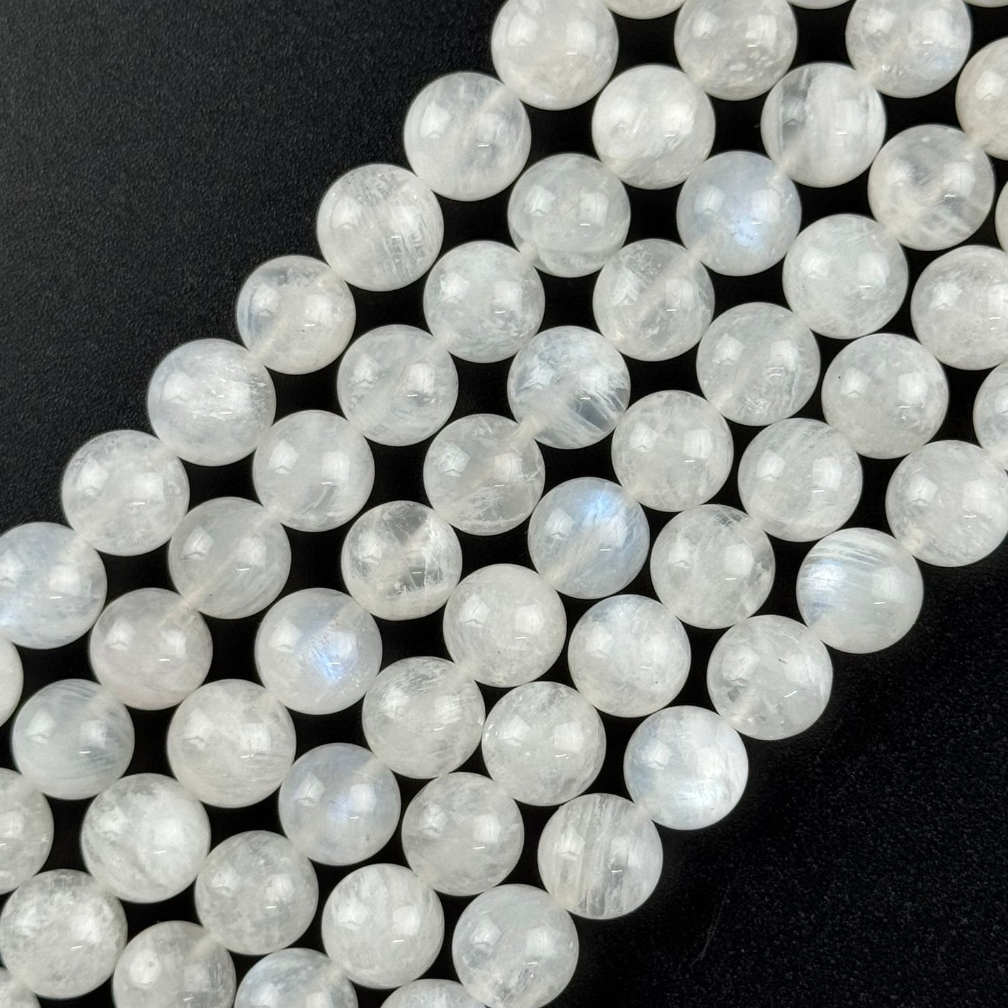 Moonstone Polished Round Beads - (AAAA+ Quality)