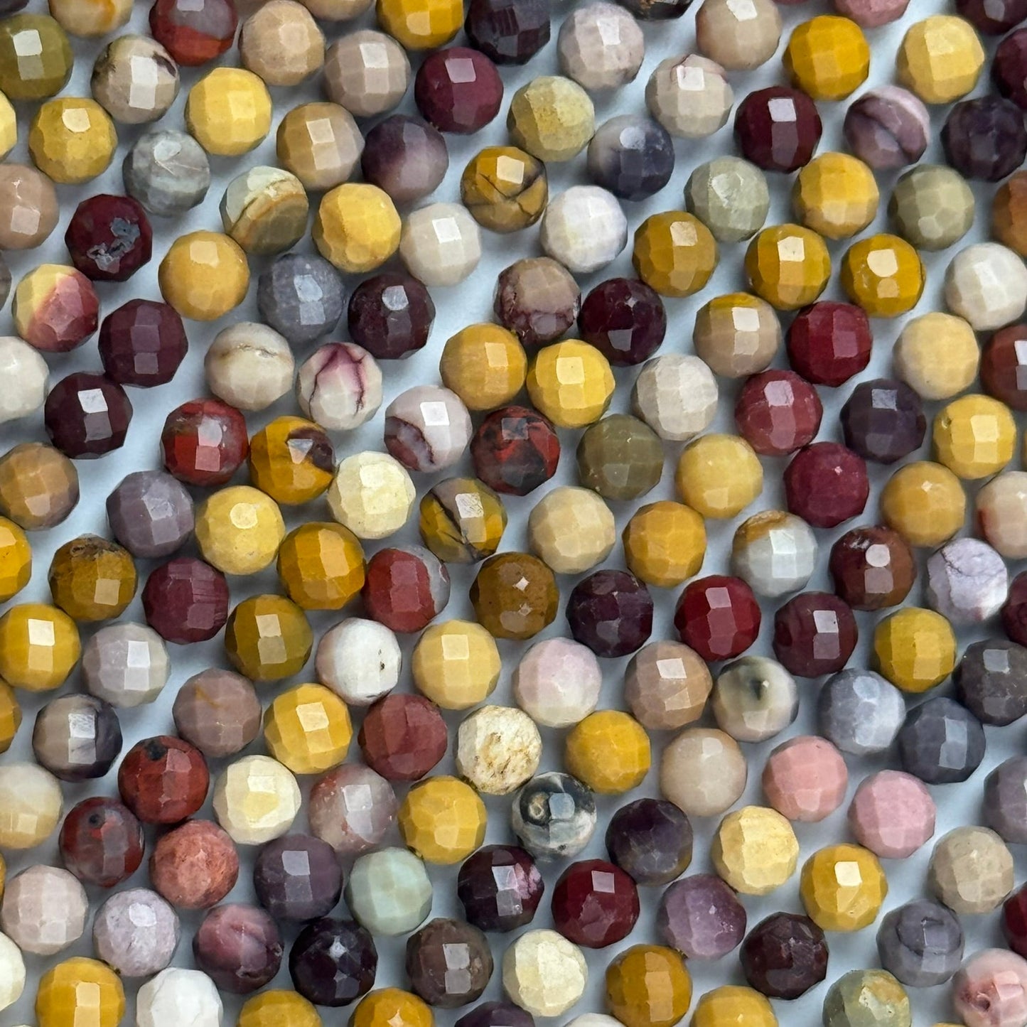Faceted Mookaite Beads - Round Beads