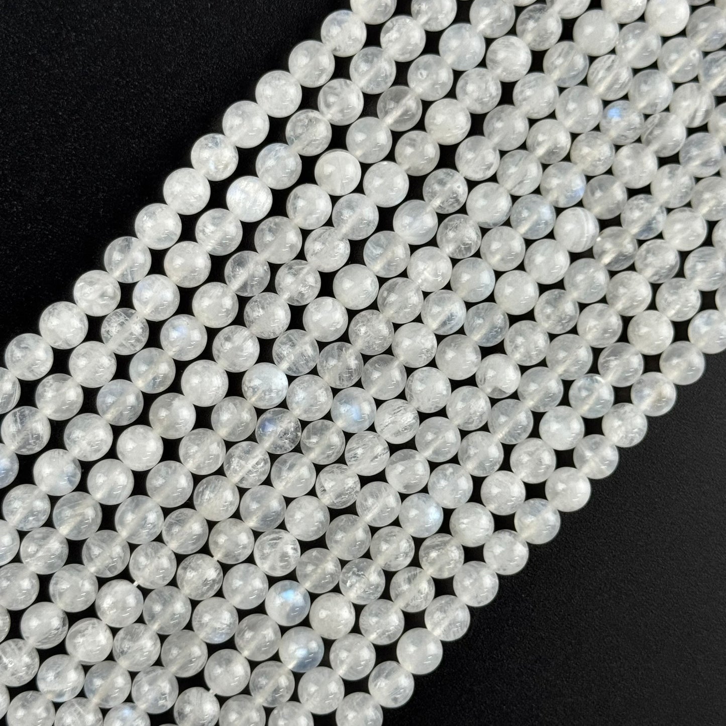 Moonstone Polished Round Beads - (AAAA+ Quality)