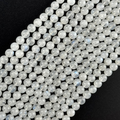 Moonstone Polished Round Beads - (AAAA+ Quality)