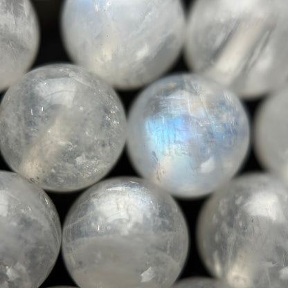 Moonstone Polished Round Beads - (AAAA+ Quality)
