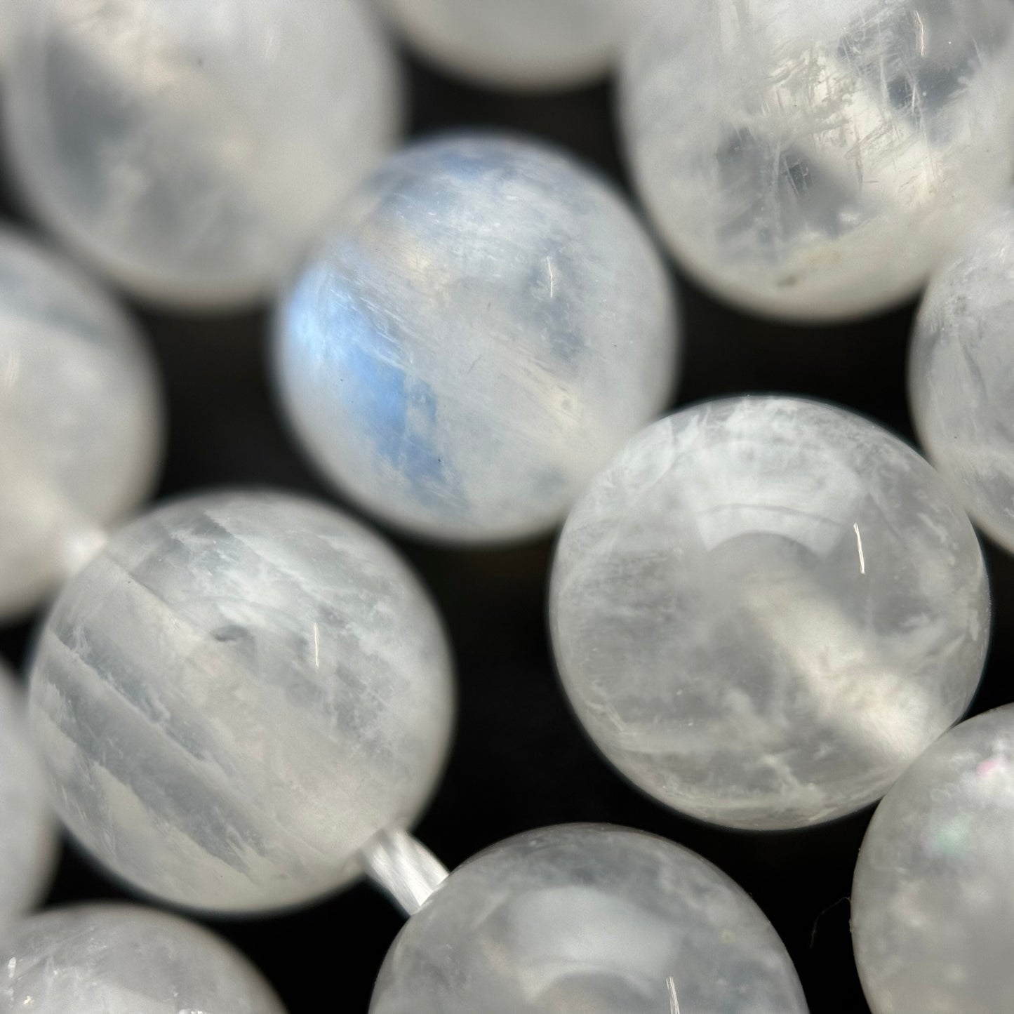 Moonstone Polished Round Beads - (AAAA+ Quality)