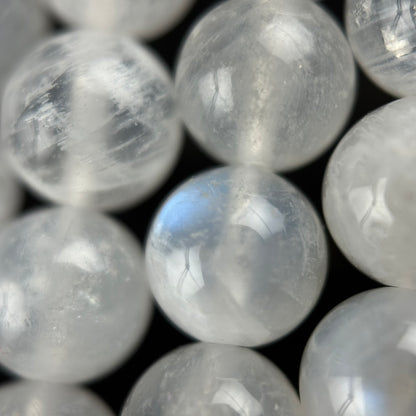Moonstone Polished Round Beads - (AAAA+ Quality)