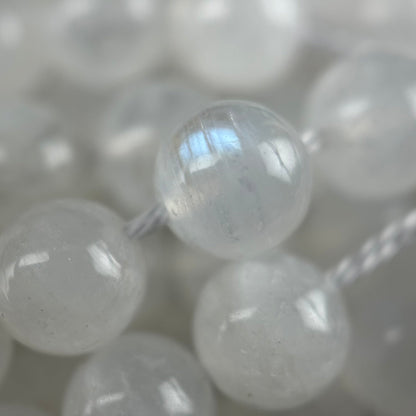 Moonstone Polished Round Beads - (AAAA+ Quality)