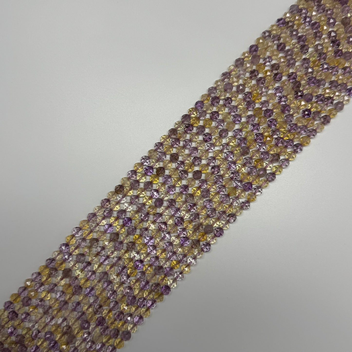 Ametrine Faceted Round Beads - (AA Quality)