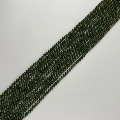 Green Apatite Polished Round Beads