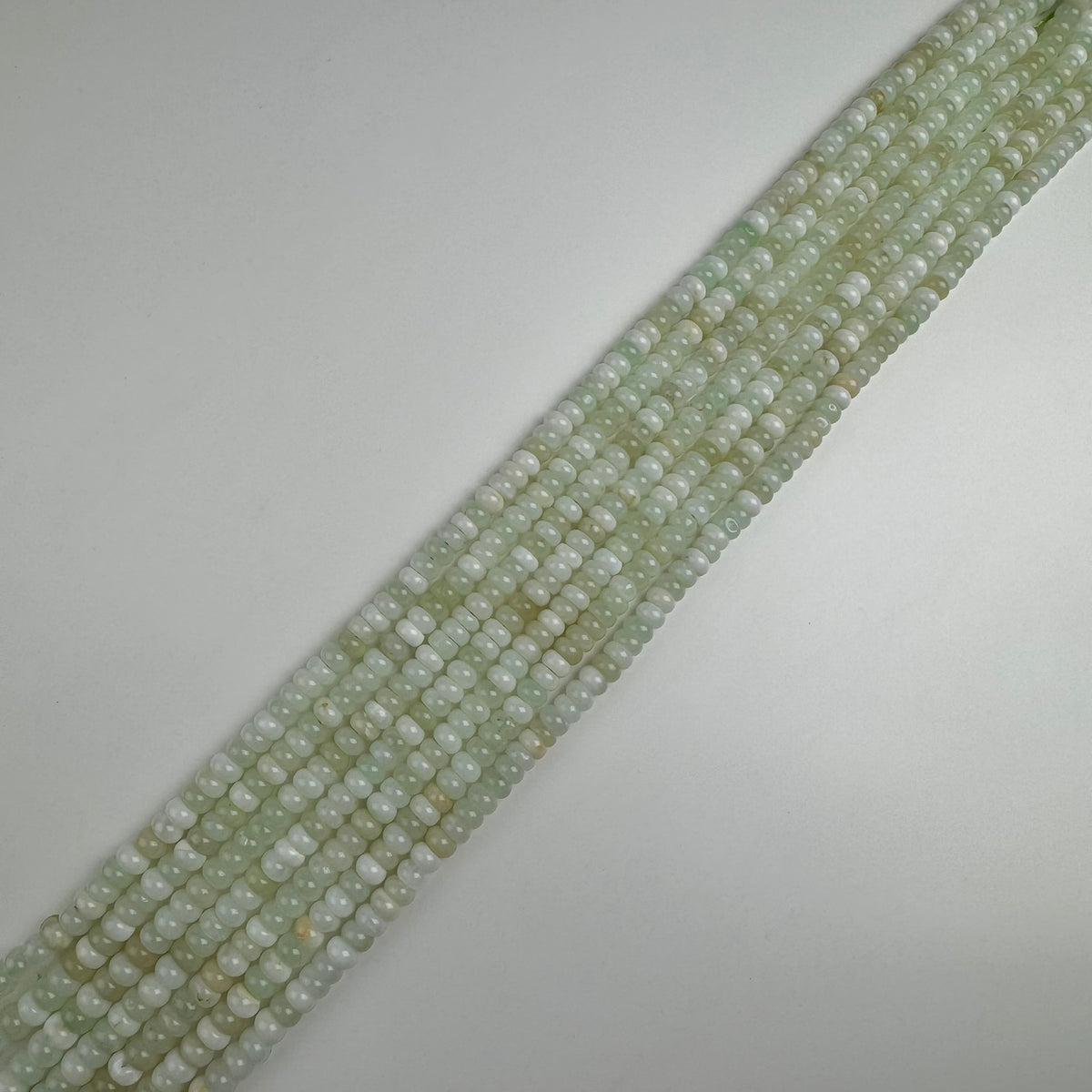 Green Opal Rondelle Polished Beads